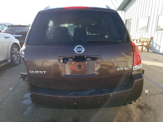 5N1BV28U47N138940 - 2007 NISSAN QUEST S BROWN photo 6