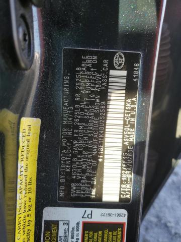 4T1BF1FK4DU252589 - 2013 TOYOTA CAMRY L GRAY photo 12