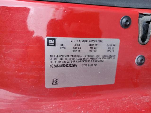 1G2AS18H797272262 - 2009 PONTIAC G5 Kırmızı fotoğraf 12