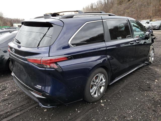 5TDDSKFC5NS059378 - 2022 TOYOTA SIENNA XSE BLUE photo 3