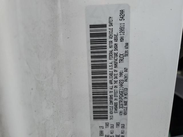 3C6TRVPGXGE114423 - 2016 RAM PROMASTER 2500 HIGH თეთრი ფოტო 14