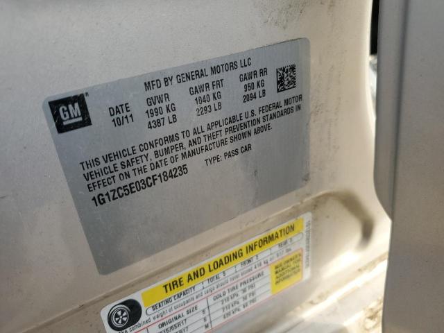 1G1ZC5E03CF184235 - 2012 CHEVROLET MALIBU 1LT 金色 照片 12