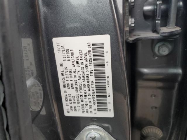 1HGCP2F38BA037494 - 2011 HONDA ACCORD LX GRAY photo 12