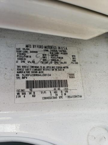 5LMFU28R84LJ30134 - 2004 LINCOLN NAVIGATOR 白色 照片 13