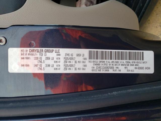 2C4RC1CG4DR676959 - 2013 CHRYSLER TOWN & COU TOURING L GRAY photo 13