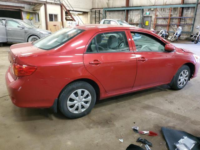 2T1BU4EE6AC390084 - 2010 TOYOTA COROLLA BASE RED photo 3