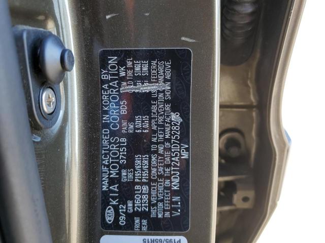 KNDJT2A51D7528256 - 2013 KIA SOUL GRAY photo 13