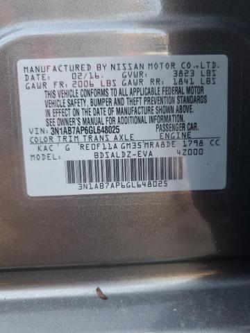 3N1AB7AP6GL648025 - 2016 NISSAN SENTRA S GRAY photo 12