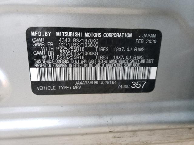 JA4AR3AU8LU028164 - 2020 MITSUBISHI OUTLANDER ES SILVER photo 14