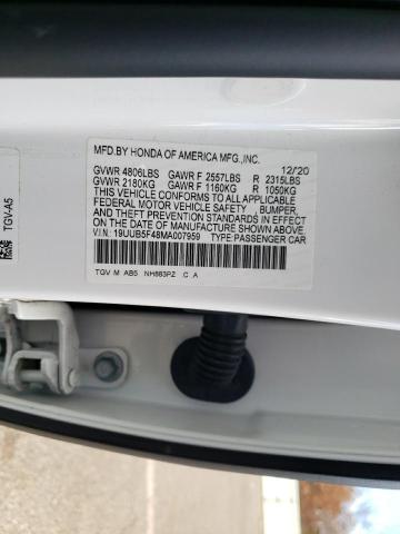 19UUB5F48MA007959 - 2021 ACURA TLX TECHNOLOGY WHITE photo 13