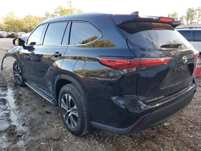5TDGZRBH5NS202333 - 2022 TOYOTA HIGHLANDER XLE BLACK photo 2