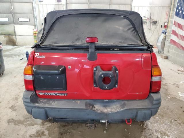 2CNBJ18C716929763 - 2001 CHEVROLET TRACKER RED photo 6