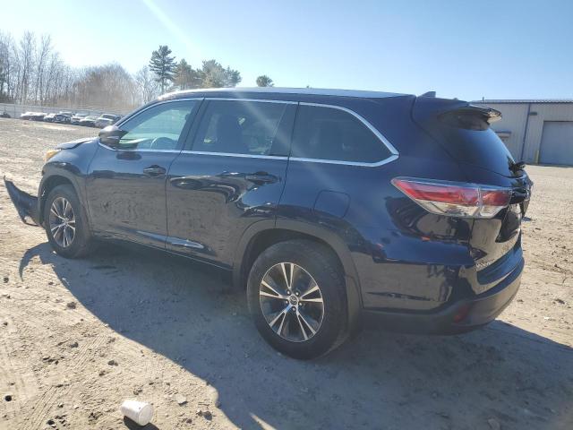5TDJKRFH6GS236255 - 2016 TOYOTA HIGHLANDER XLE BLUE photo 2