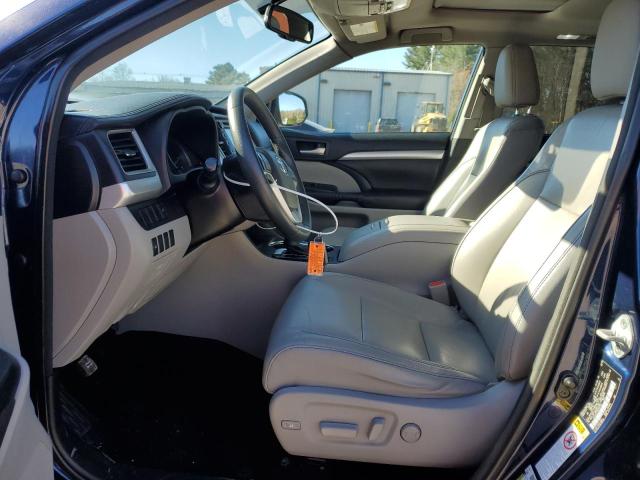 5TDJKRFH6GS236255 - 2016 TOYOTA HIGHLANDER XLE BLUE photo 7