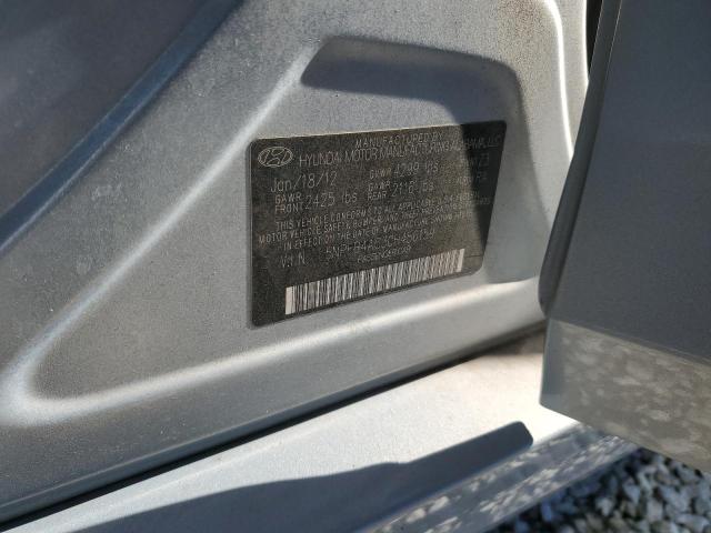 5NPEB4AC3CH456159 - 2012 HYUNDAI SONATA GLS SILVER photo 12