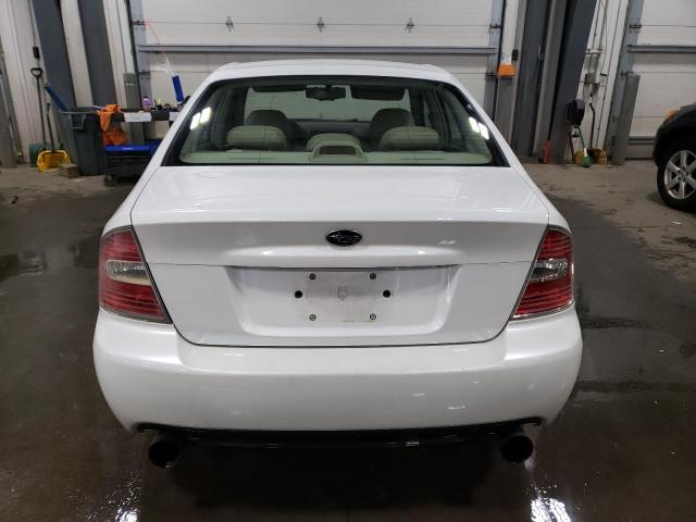 4S3BL676566201430 - 2006 SUBARU LEGACY GT LIMITED WHITE photo 6