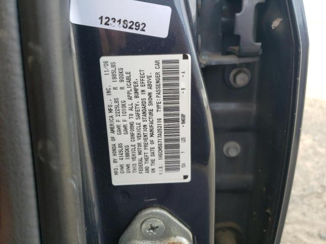 1HGCM56717A052116 - 2007 HONDA ACCORD EX GRAY photo 13