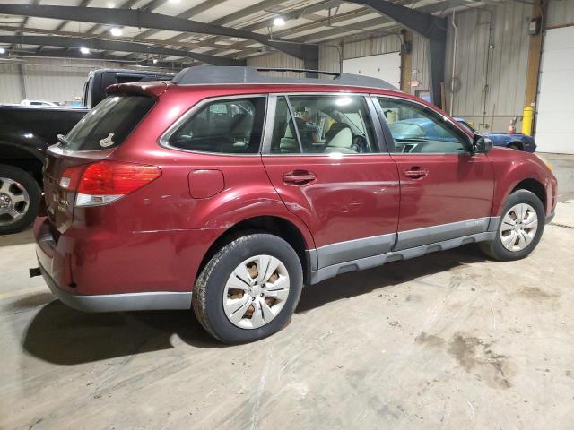 4S4BRBAC5B1376513 - 2011 SUBARU OUTBACK 2.5I MAROON photo 3