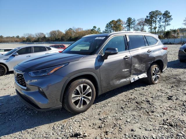 5TDGZRAH1NS116891 - 2022 TOYOTA HIGHLANDER XLE GRAY photo 1
