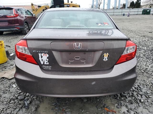 2HGFB2F51CH561697 - 2012 HONDA CIVIC LX GRAY photo 6