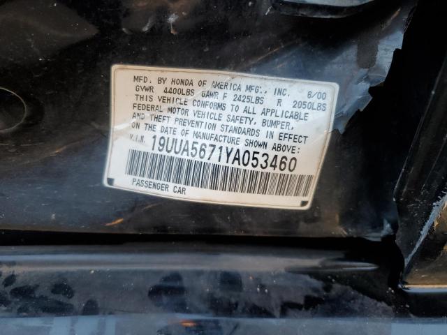 19UUA5671YA053460 - 2000 ACURA 3.2TL BLACK photo 12