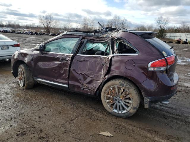 2LMDJ8JK8BBJ01267 - 2011 LINCOLN MKX MAROON photo 2