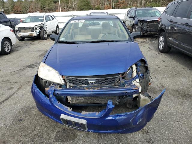 1HGEM22154L078596 - 2004 HONDA CIVIC DX VP BLUE photo 5