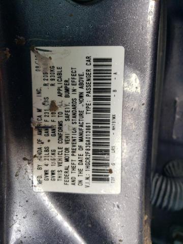 1HGCR2F83GA013861 - 2016 HONDA ACCORD EXL GRAY photo 12