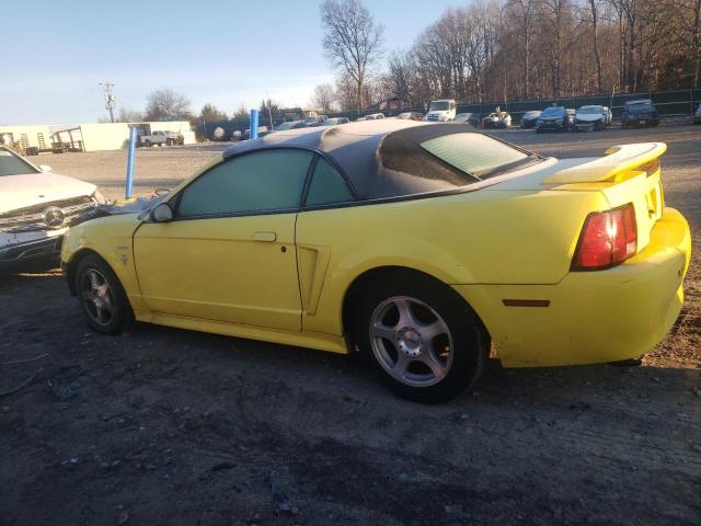 1FAFP44463F417057 - 2003 FORD MUSTANG YELLOW photo 2