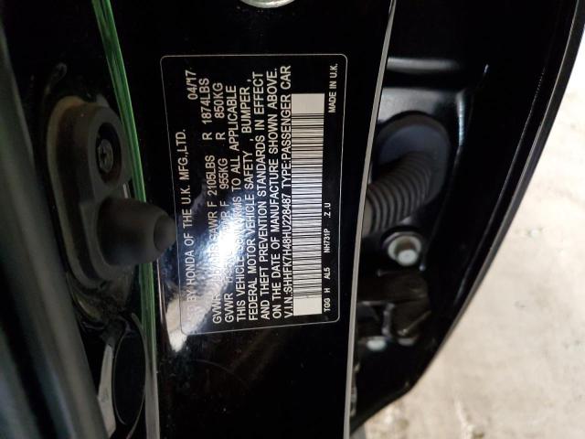 SHHFK7H48HU228487 - 2017 HONDA CIVIC SPORT 黑色 照片 12