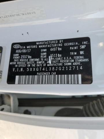 5XXGT4L38JG212714 - 2018 KIA OPTIMA LX WHITE photo 12