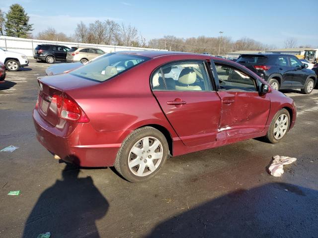 2HGFA16588H531679 - 2008 HONDA CIVIC LX BURGUNDY photo 3