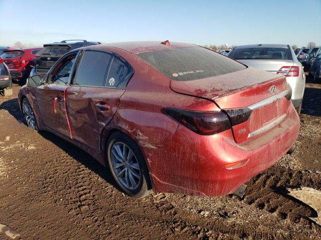 JN1BV7AR5FM398486 - 2015 INFINITI Q50 BASE RED photo 2