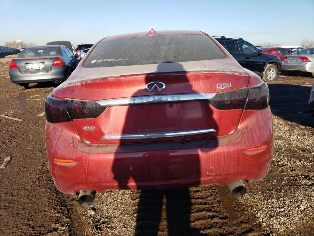 JN1BV7AR5FM398486 - 2015 INFINITI Q50 BASE RED photo 6