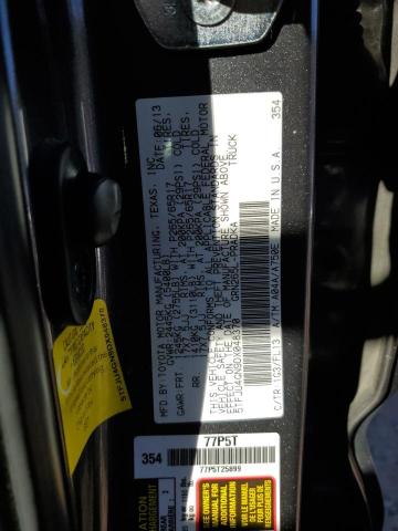 5TFJU4GN9DX048370 - 2013 TOYOTA TACOMA DOUBLE CAB PRERUNNER GRAY photo 12