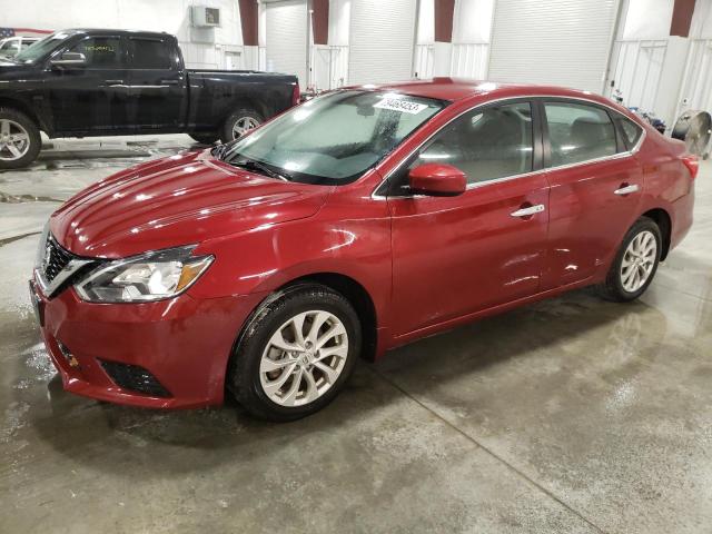 3N1AB7AP0KY377040 - 2019 NISSAN SENTRA S RED photo 1