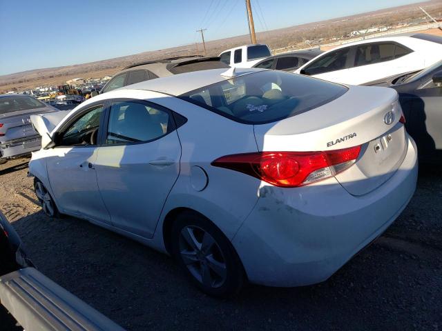 5NPDH4AE0DH347395 - 2013 HYUNDAI ELANTRA GLS WHITE photo 2