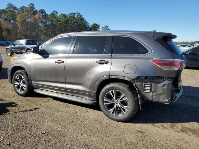 5TDKKRFH1GS162408 - 2016 TOYOTA HIGHLANDER XLE GRAY photo 2