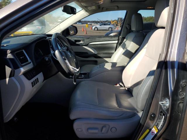 5TDKKRFH1GS162408 - 2016 TOYOTA HIGHLANDER XLE GRAY photo 7