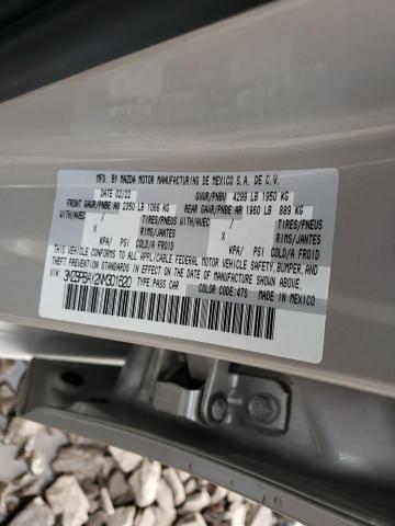 3MZBPBAY2NM301620 - 2022 MAZDA 3 BEIGE photo 12