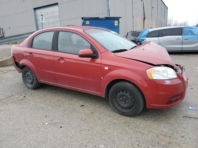 KL1TD56697B161415 - 2007 CHEVROLET AVEO BASE BURGUNDY photo 4