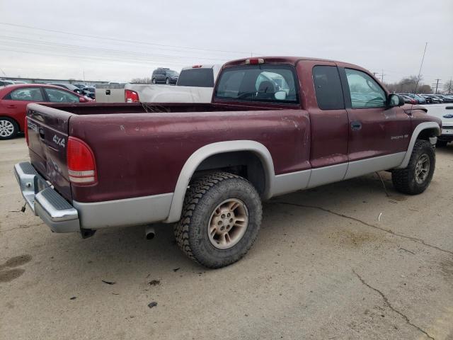 1B7GG22N9YS711677 - 2000 DODGE DAKOTA MAROON photo 3