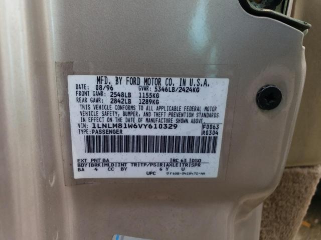 1LNLM81W6VY610329 - 1997 LINCOLN TOWN CAR EXECUTIVE BEIGE photo 12