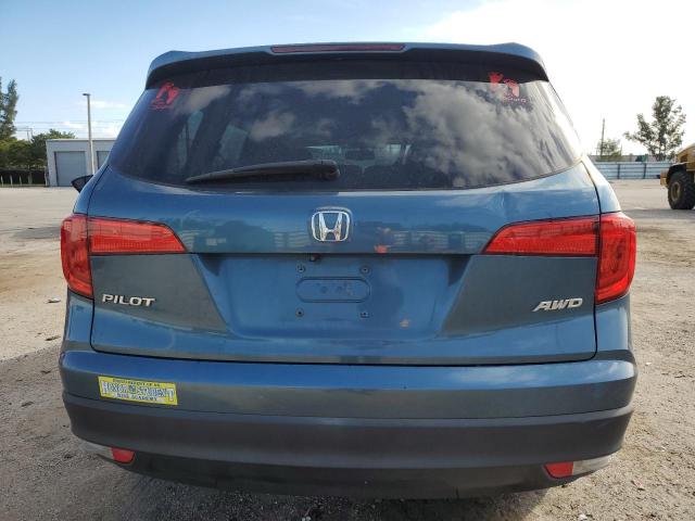 5FNYF6H76GB096900 - 2016 HONDA PILOT EXLN BLUE photo 6