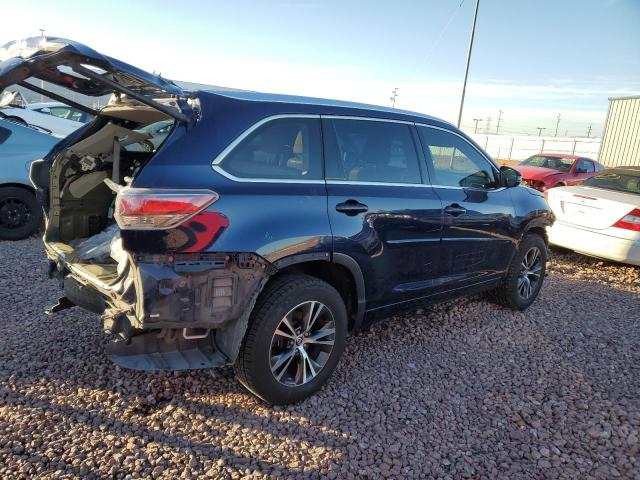 5TDKKRFH3GS121133 - 2016 TOYOTA HIGHLANDER XLE BLUE photo 3