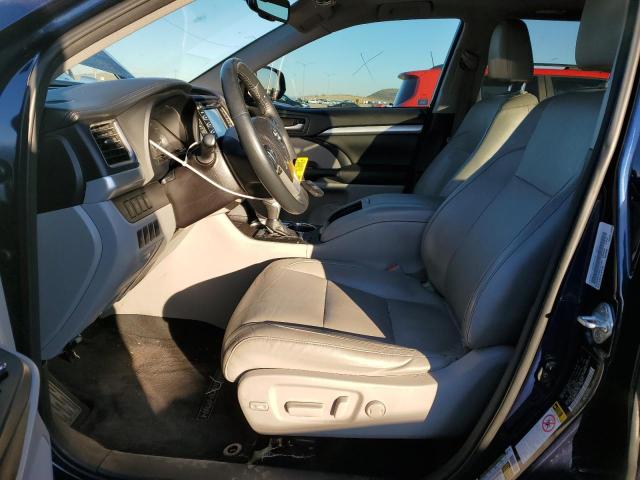 5TDKKRFH3GS121133 - 2016 TOYOTA HIGHLANDER XLE BLUE photo 7