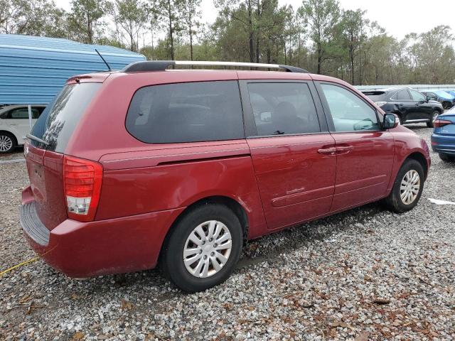 KNDMG4C77B6364364 - 2011 KIA SEDONA LX RED photo 3