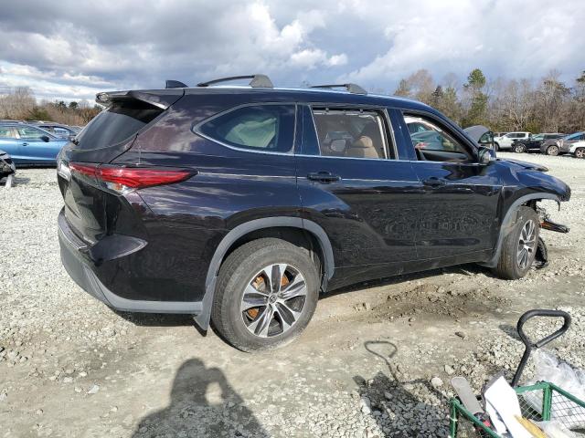 5TDGZRBH7LS048365 - 2020 TOYOTA HIGHLANDER XLE BLACK photo 3