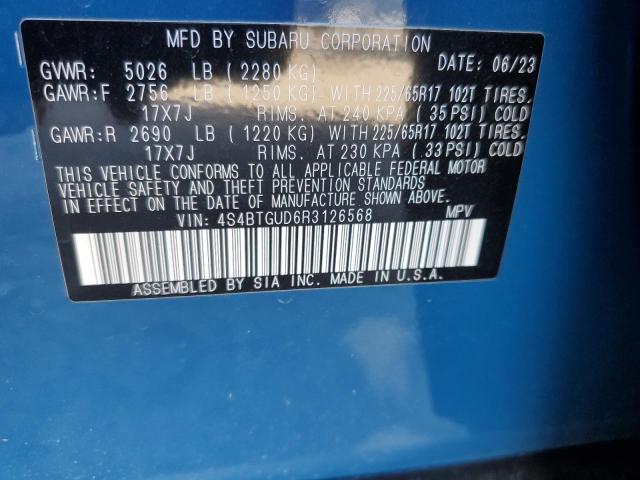 4S4BTGUD6R3126568 - 2024 SUBARU OUTBACK WILDERNESS BLUE photo 13