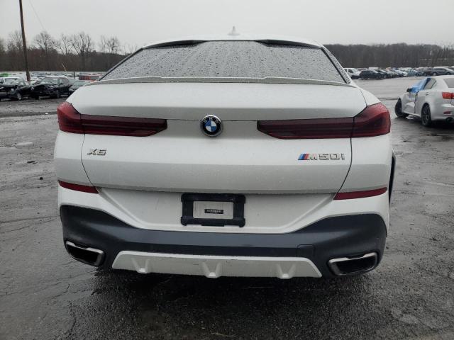 5UXCY8C03M9G02216 - 2021 BMW X6 M50I WHITE photo 6